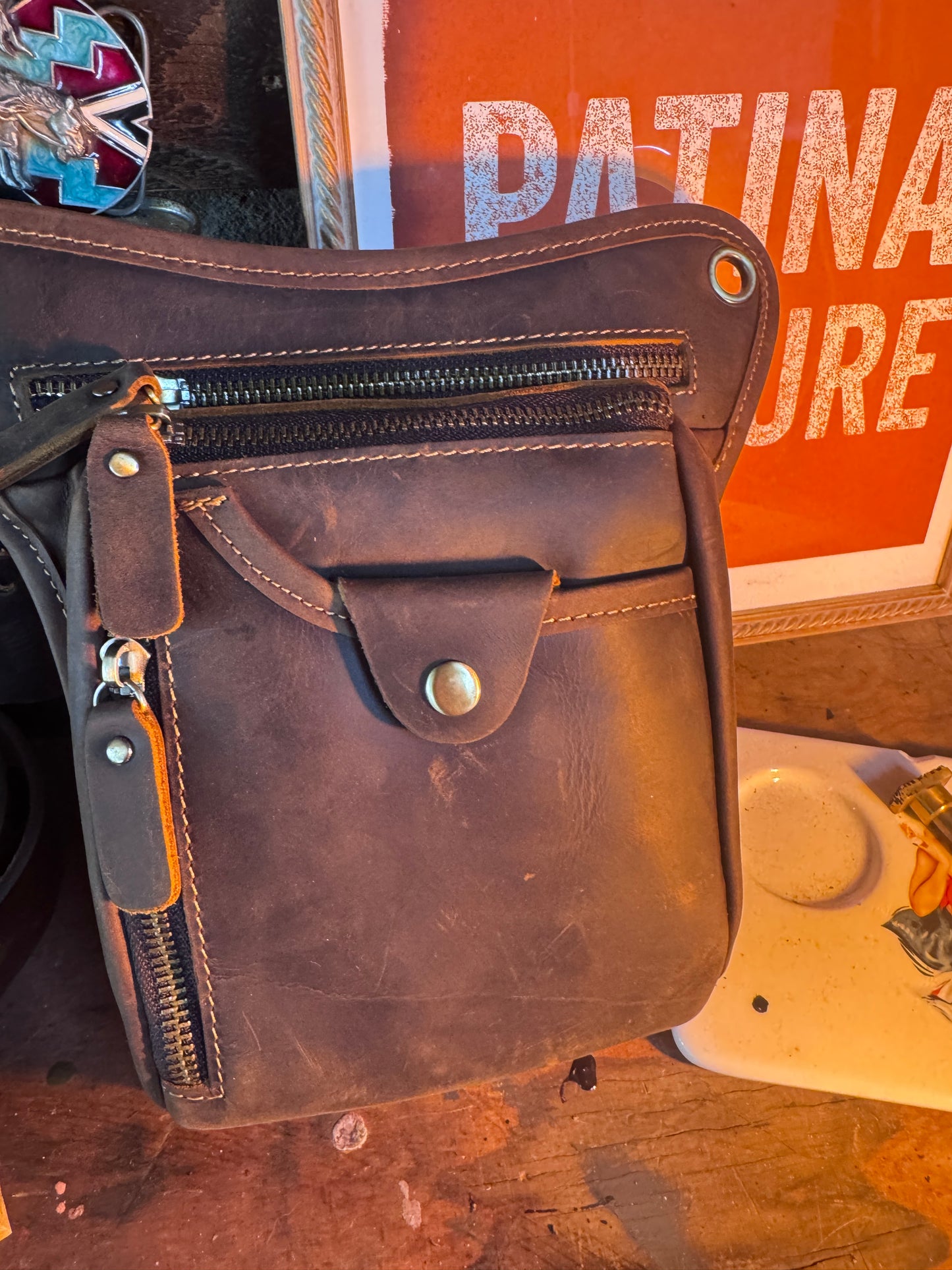 Patina Culture Side Bag - Tobacco