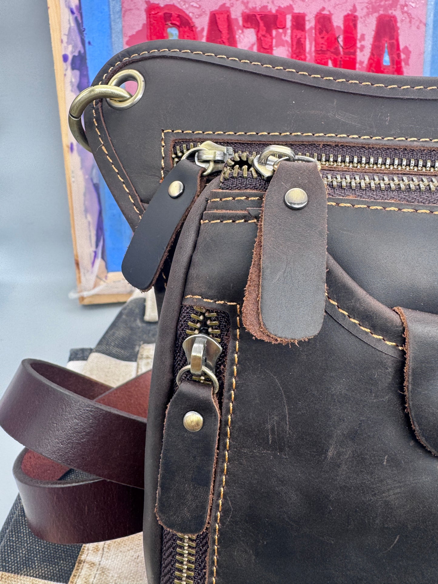 Patina Culture Side Bag - Tobacco