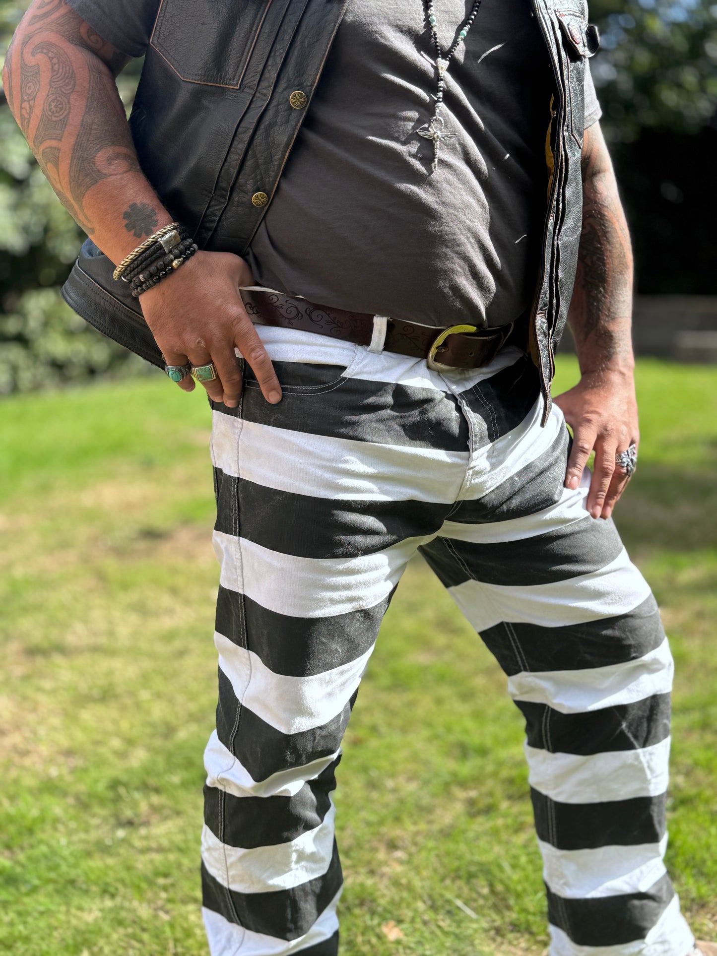 The Devils Cloth Striped Pants
