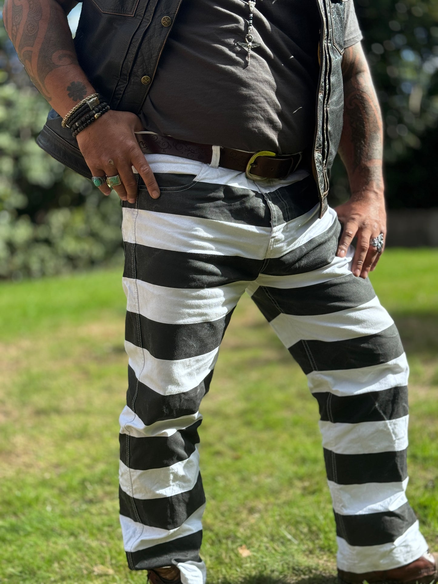 The Devils Cloth Striped Pants